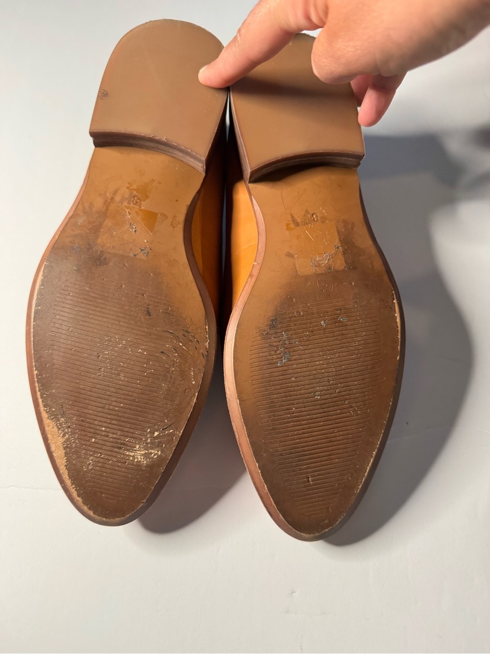 Madewell Cognac Leather Slip-On Loafers - Picture 6 of 8